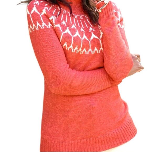 Talbots pretty orange sweet with white design! Nice fall staple! - Picture 1 of 10